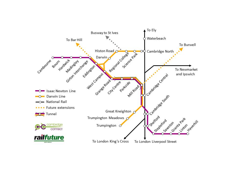 Cambridge Light Rail V10.1 Tube Map 